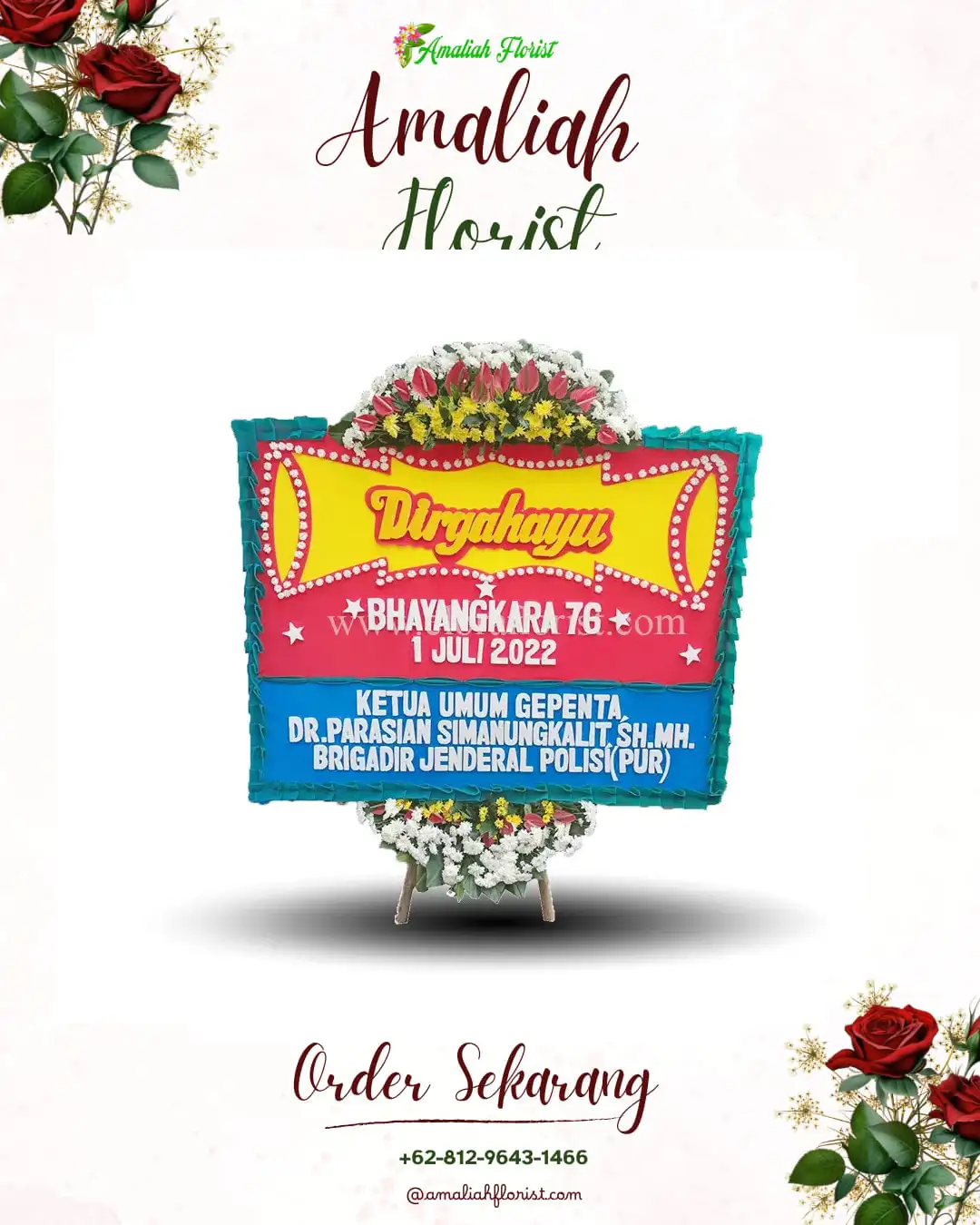 Papan Bunga HUT Ulang Tahun Gunung Sahari Utara